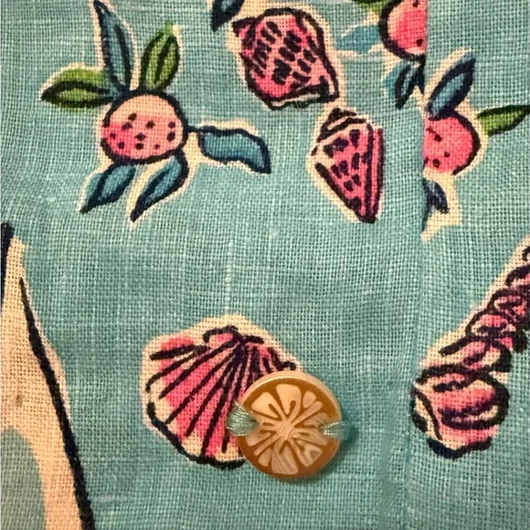 NWT Lilly Pulitzer Lilo Linen Short FLORIDA Tropical Shorts Size L - Picture 5 of 7